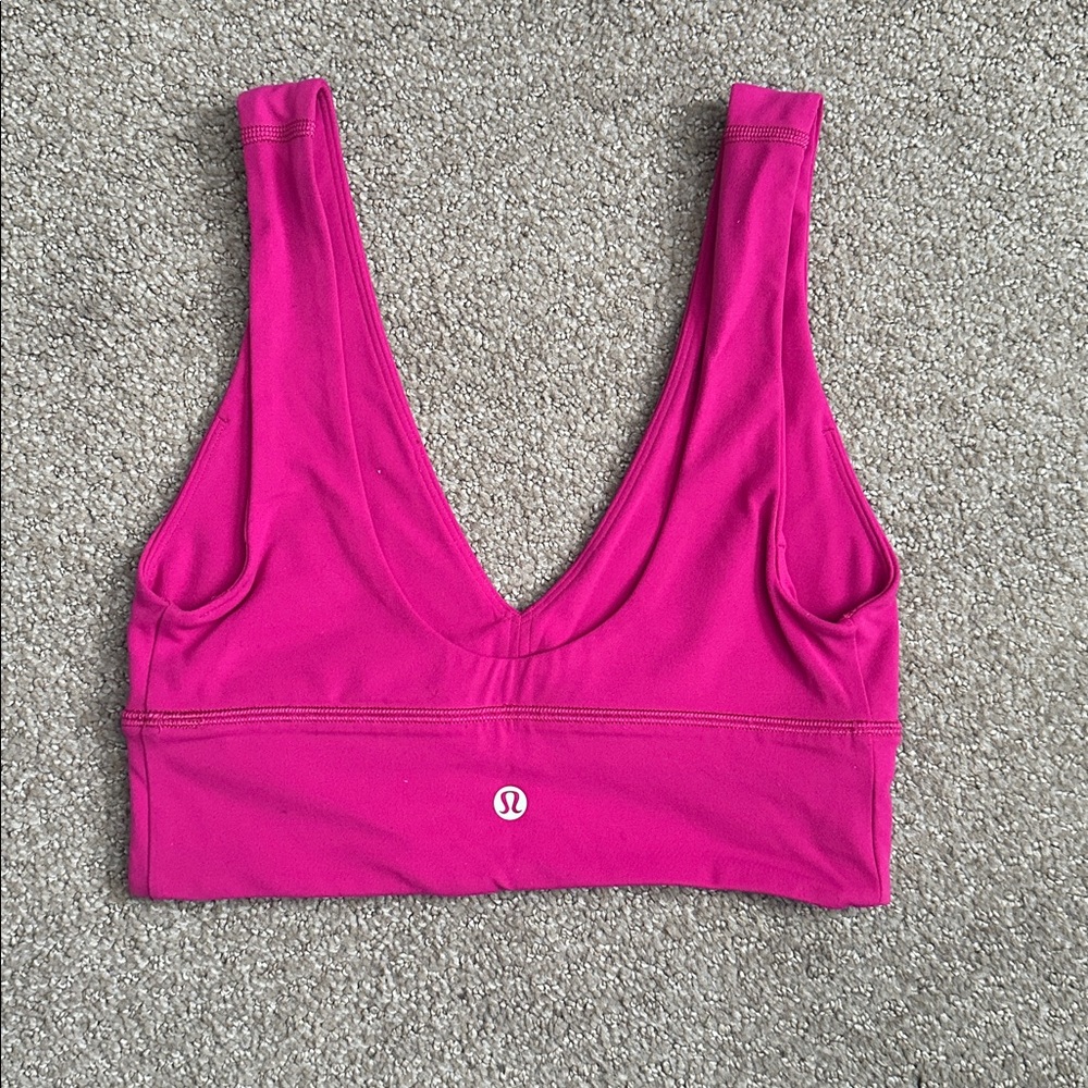 Lululemon NWT Align V-Neck Bra Ripened Raspberry - Picture 2 of 2